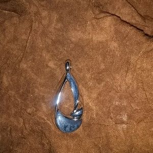 Lia Sophia denim blue and silver pendant